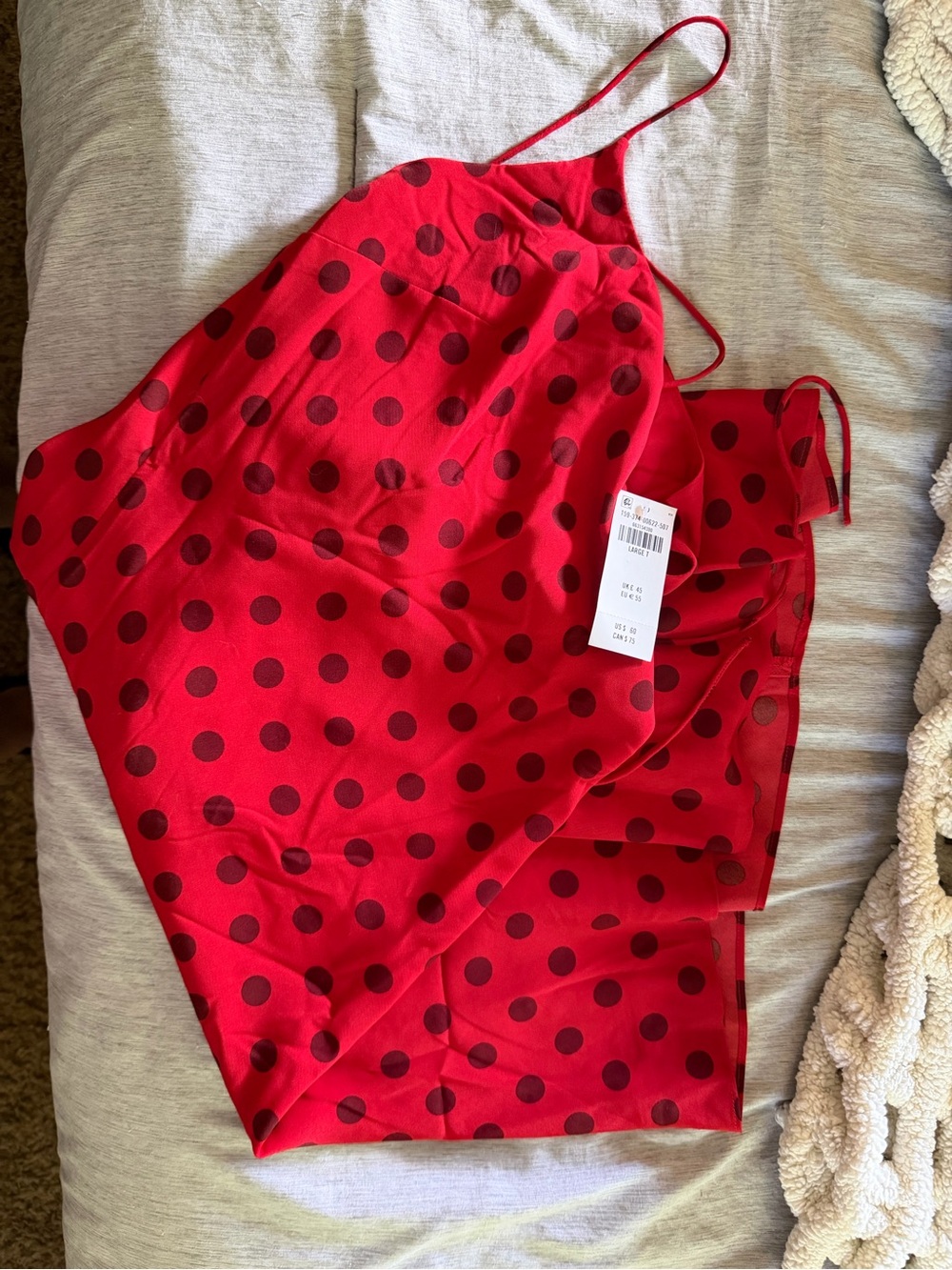 Abercrombie slip polka satin dot mini dress TALL